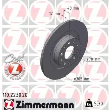 Zimmermann féktárcsa 110.2230.20 autóalkatrész