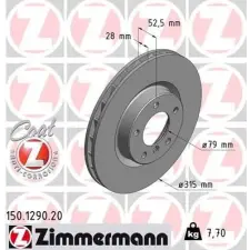 Zimmermann féktárcsa 150.1290.20 autóalkatrész