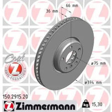 Zimmermann féktárcsa 150.2915.20 autóalkatrész