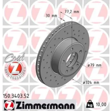 Zimmermann féktárcsa 150.3403.52 autóalkatrész