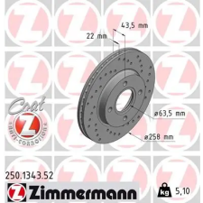 Zimmermann féktárcsa 250.1343.52 autóalkatrész