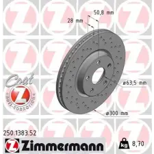 Zimmermann féktárcsa 250.1383.52 autóalkatrész