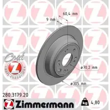 Zimmermann féktárcsa 280.3179.20 autóalkatrész
