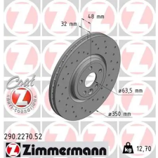 Zimmermann féktárcsa 290.2270.52 autóalkatrész