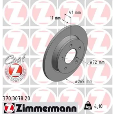 Zimmermann féktárcsa 370.3078.20 autóalkatrész