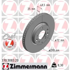 Zimmermann féktárcsa 370.3083.20 autóalkatrész
