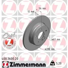 Zimmermann féktárcsa 400.3600.20 autóalkatrész