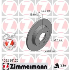 Zimmermann féktárcsa 400.3601.20 autóalkatrész