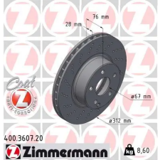 Zimmermann féktárcsa 400.3607.20 autóalkatrész