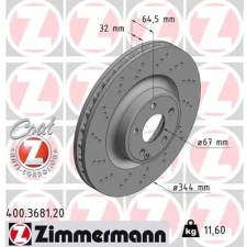Zimmermann féktárcsa 400.3681.20 autóalkatrész