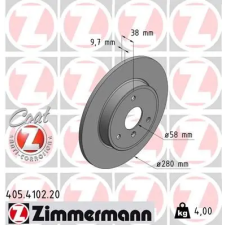 Zimmermann féktárcsa 405.4102.20 autóalkatrész