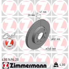 Zimmermann féktárcsa 430.1494.20 autóalkatrész