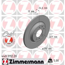 Zimmermann féktárcsa 440.3112.20 autóalkatrész