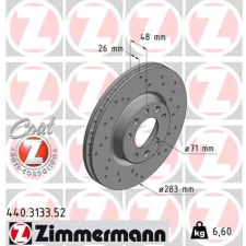 Zimmermann féktárcsa 440.3133.52 autóalkatrész