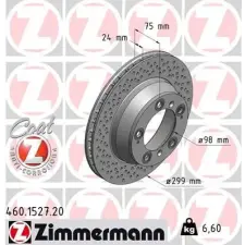 Zimmermann féktárcsa 460.1527.20 autóalkatrész