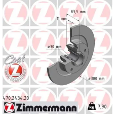 Zimmermann féktárcsa 470.2434.20 autóalkatrész