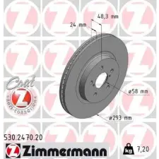 Zimmermann féktárcsa 530.2470.20 autóalkatrész