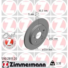 Zimmermann féktárcsa 590.2811.20 autóalkatrész