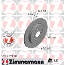 Zimmermann féktárcsa 590.2819.20 autóalkatrész