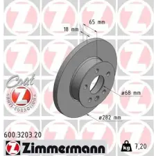Zimmermann féktárcsa 600.3203.20 autóalkatrész