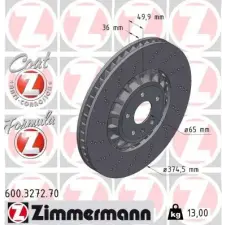Zimmermann féktárcsa 600.3272.70 autóalkatrész