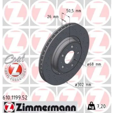 Zimmermann féktárcsa 610.1199.52 autóalkatrész