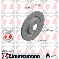 Zimmermann féktárcsa 610.3734.20 autóalkatrész