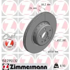 Zimmermann féktárcsa ZIMMERMANN 150.2951.32 autóalkatrész