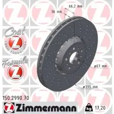 Zimmermann féktárcsa ZIMMERMANN 150.2990.70 autóalkatrész