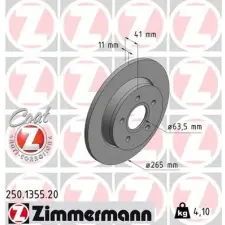 Zimmermann féktárcsa ZIMMERMANN 250.1355.20 autóalkatrész