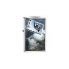 Zippo 24348 Zippo öngyújtó, fényes ezüst színben, ejtőernyős képpel díszítve konyhai eszköz