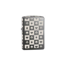 Zippo 29082 Zippo öngyújtó, black ice színben, lézergravírozott kártya mintával konyhai eszköz