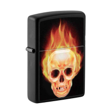 Zippo Benzines Zippo öngyújtó, fekete-narancs - Flaming Skull öngyújtó