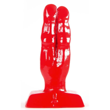 Zizi Plug – dupla ujj formájú vibrátor, 10 cm, piros vibrátorok
