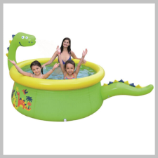  Zöld Dínó gyerekmedence vízpermet funkcióval ZT7523 medence