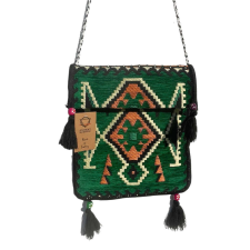 Zöld Kilim Válltáska kézitáska és bőrönd
