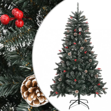  Zöld PVC műkarácsonyfa állvánnyal 150 cm műfenyő