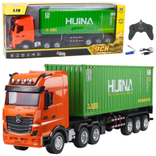  Zöld RC kamion konténerrel Huina 1:18 távirányítós modell