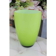 Zöld üveg váza orchideára 20cm kerti tárolás