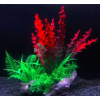  Zöldes pirosas hínár növény telep, akváriumi műnövény 17 cm