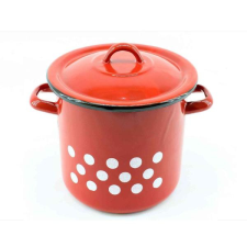  Zománcozott fazék + fedő 21cm piros 5999036001776 edény