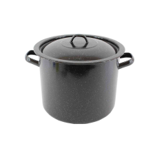  Zománcozott Fazék Fekete 32cm 21 Literes+Fedő edény