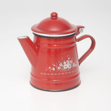 Zománcozott fedeles Retro piros kávéfőző 0,5 l kávéfőző