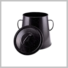  Zománcozott zsírosbödön 10 literes fekete 10456 edény