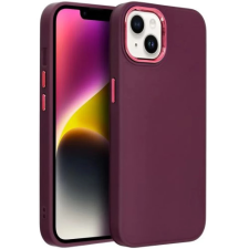 Zone Frame Case szilikon tok fémhatású kamera keret iPhone 15 Pro Max lila tok és táska