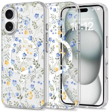 Zone MagMood Magsafe Spring Flowers hátlaptok iPhone 16 átlátszó-virágos tok és táska