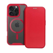 Zone Smart Mag Magsafe oldalra nyitható tok iPhone 16 Pro Max piros tok és táska
