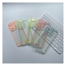 Zone Szilikon tok foszforeszkáló iPhone 12 átlátszó-zöld tok és táska