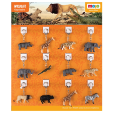 zoo állatos kulcstartó készlet plüssfigura