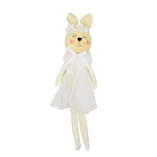  Zooky állati dekoráció nyuszi nyúl fehér ruha plüssfigura